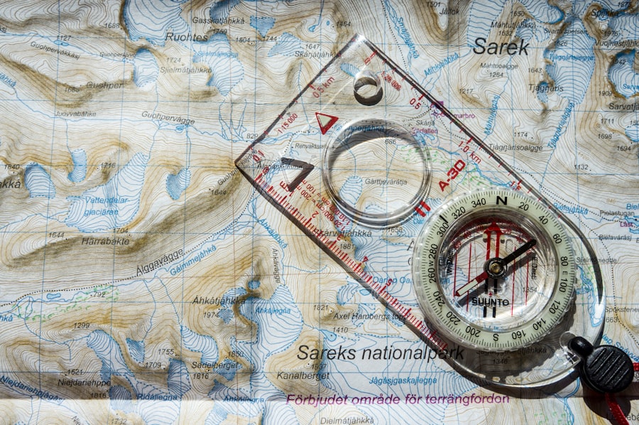 Photo magnetic compass declination bias