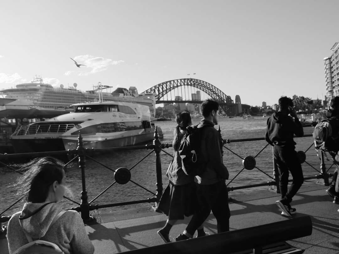 Photo young people, leaving, Sydney