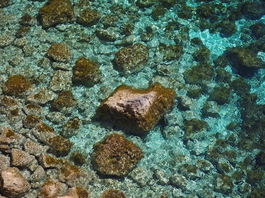Photo underwater stone masonry