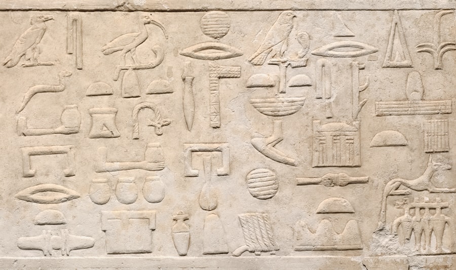 Photo ancient egyptians worked stone