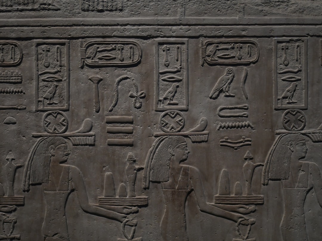 Photo ancient egypt granite boxes