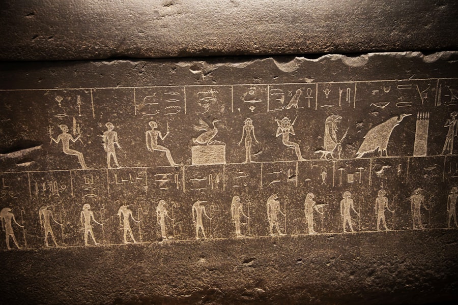 Photo ancient egypt granite boxes