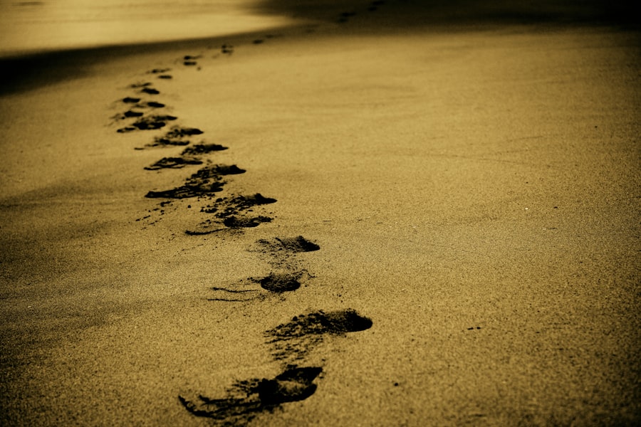 Photo pre-Clovis human footprints