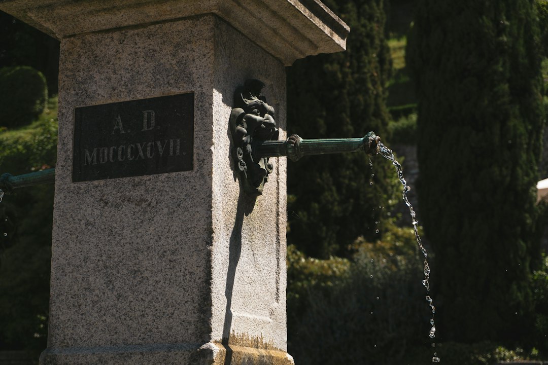 Photo ancient gravity fed water system