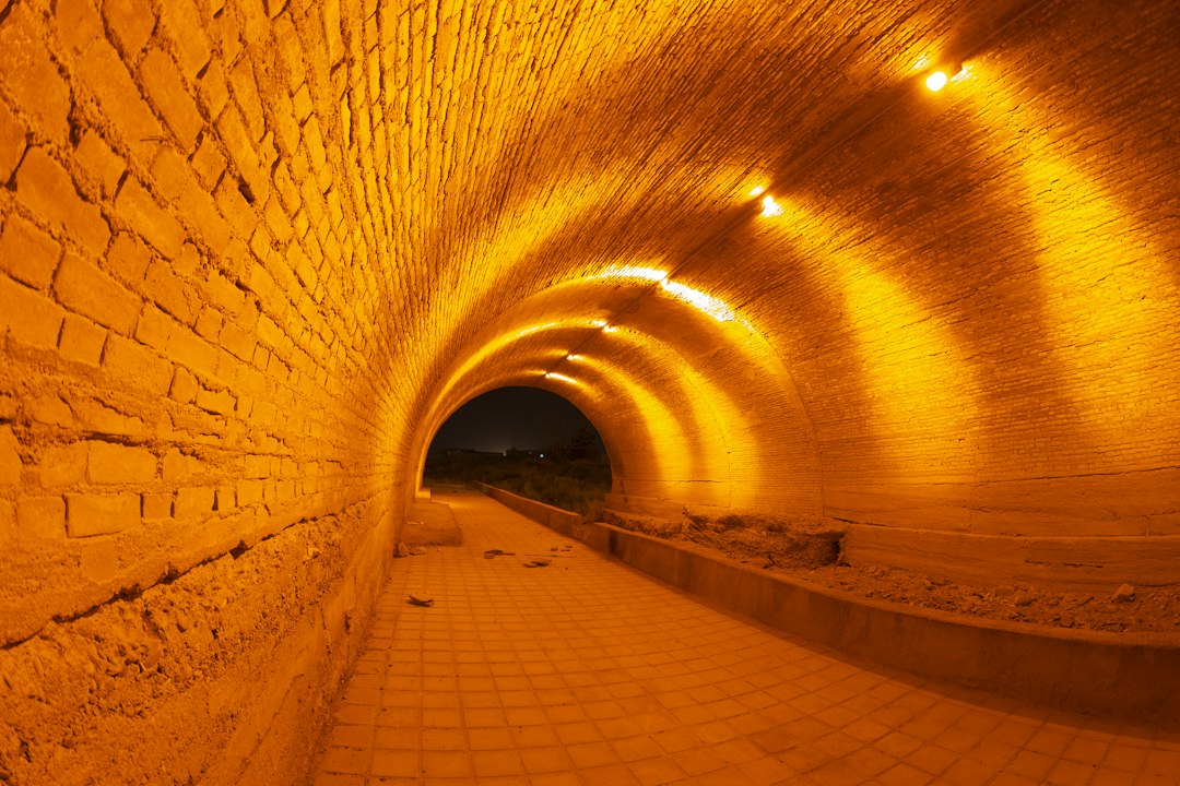 Photo qanat underground water channels Iran