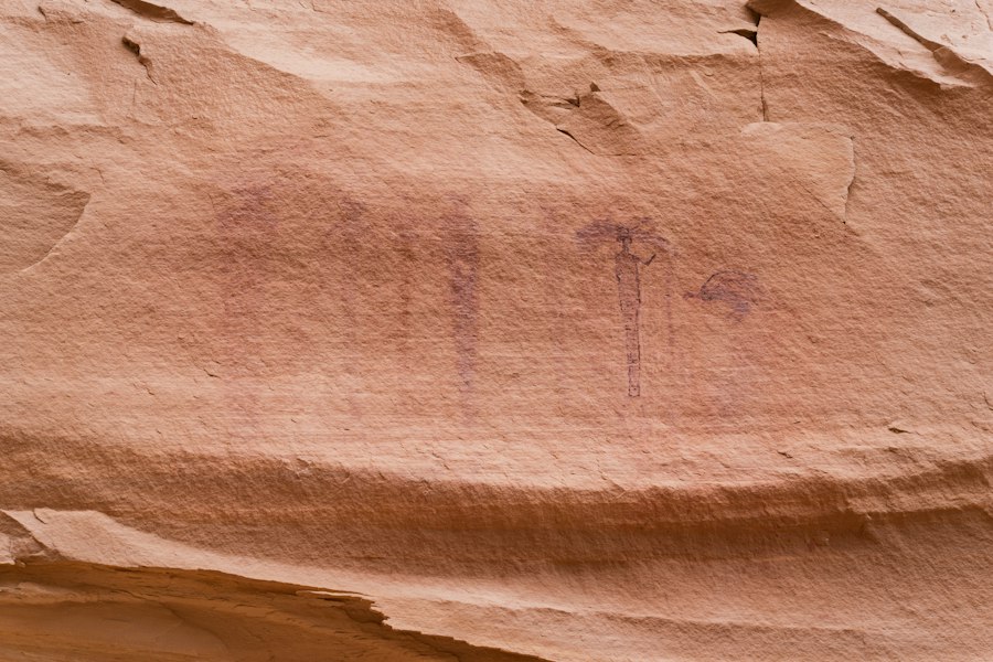 Photo overlapping petroglyph sequences