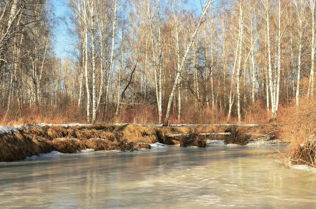 Photo Paleolithic river crossing ice safety